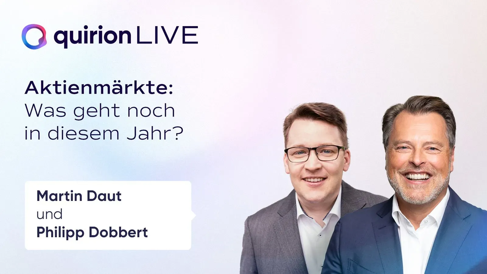 Aufzeichnung: quirion LIVE am 31.10.2024