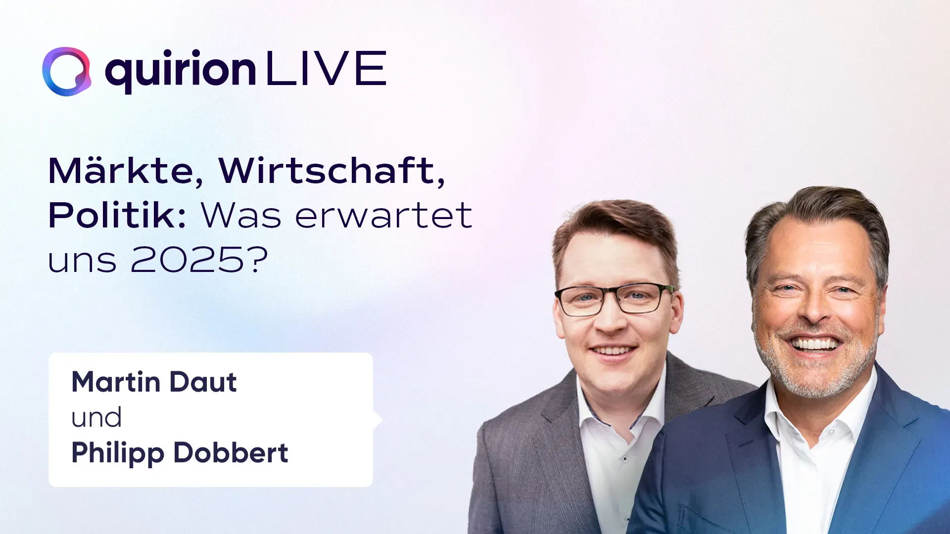 Aufzeichnung: quirion LIVE am 28.11.2024