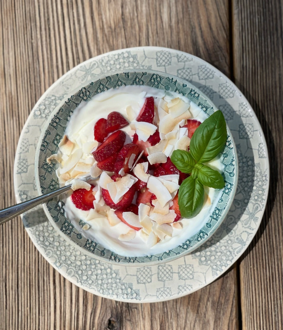 Strawberries served at the Mas des Prêcheurs hotel, in Tarascon in Provence, fresh and gourmet red fruits nicely presented.