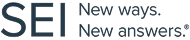 Text reading 'SEI New ways. New answers.' in blue and black font.