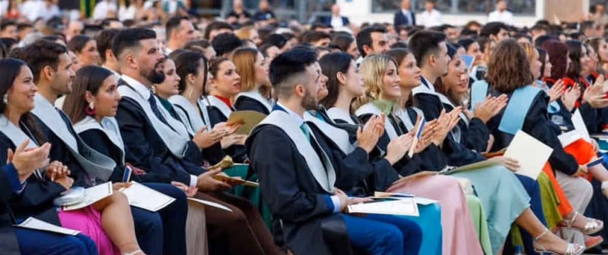 Students sitting in a graduation