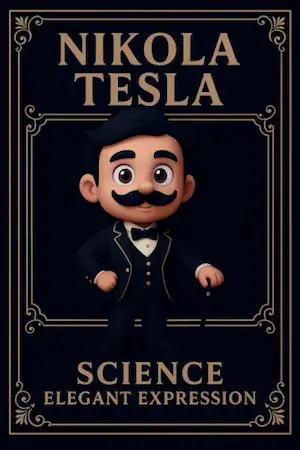 NIKOLA TESLA SCIENCE ELEGANT EXPRESSION