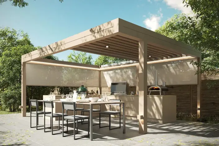 Perfektes Duo: Terrassenüberdachung und Outdoor Küche