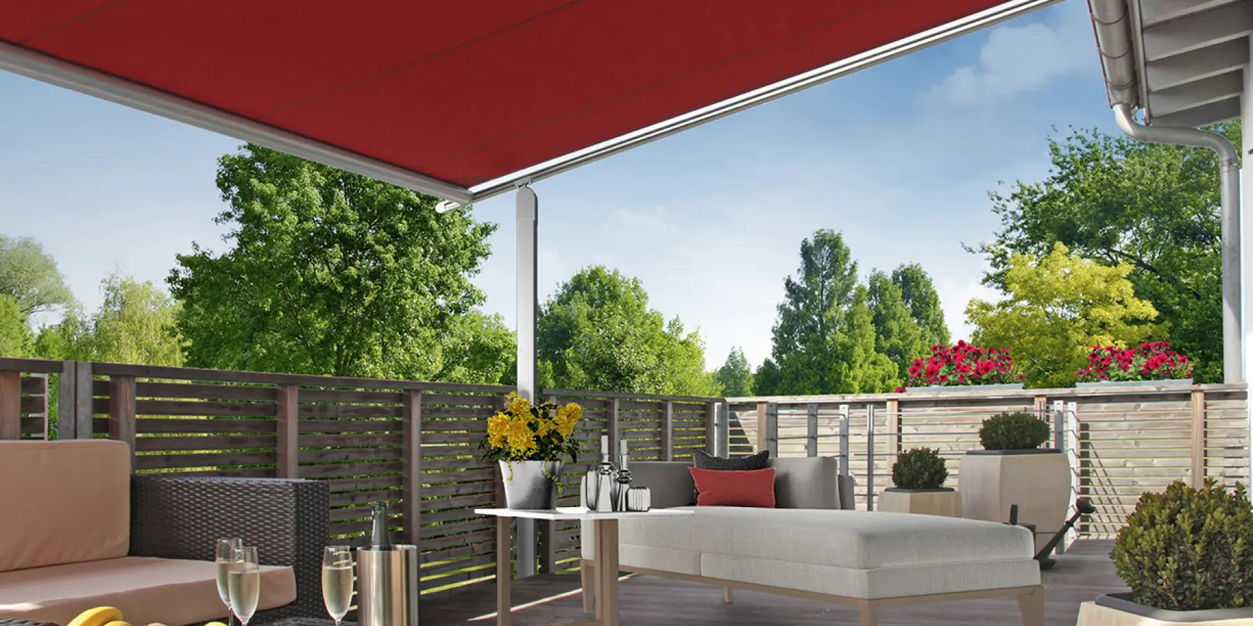 Outdoor Wohnkomfort über den Dächern der Stadt