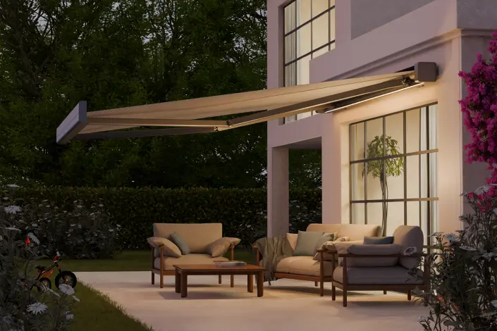 Terrassendach LED Beleuchtung