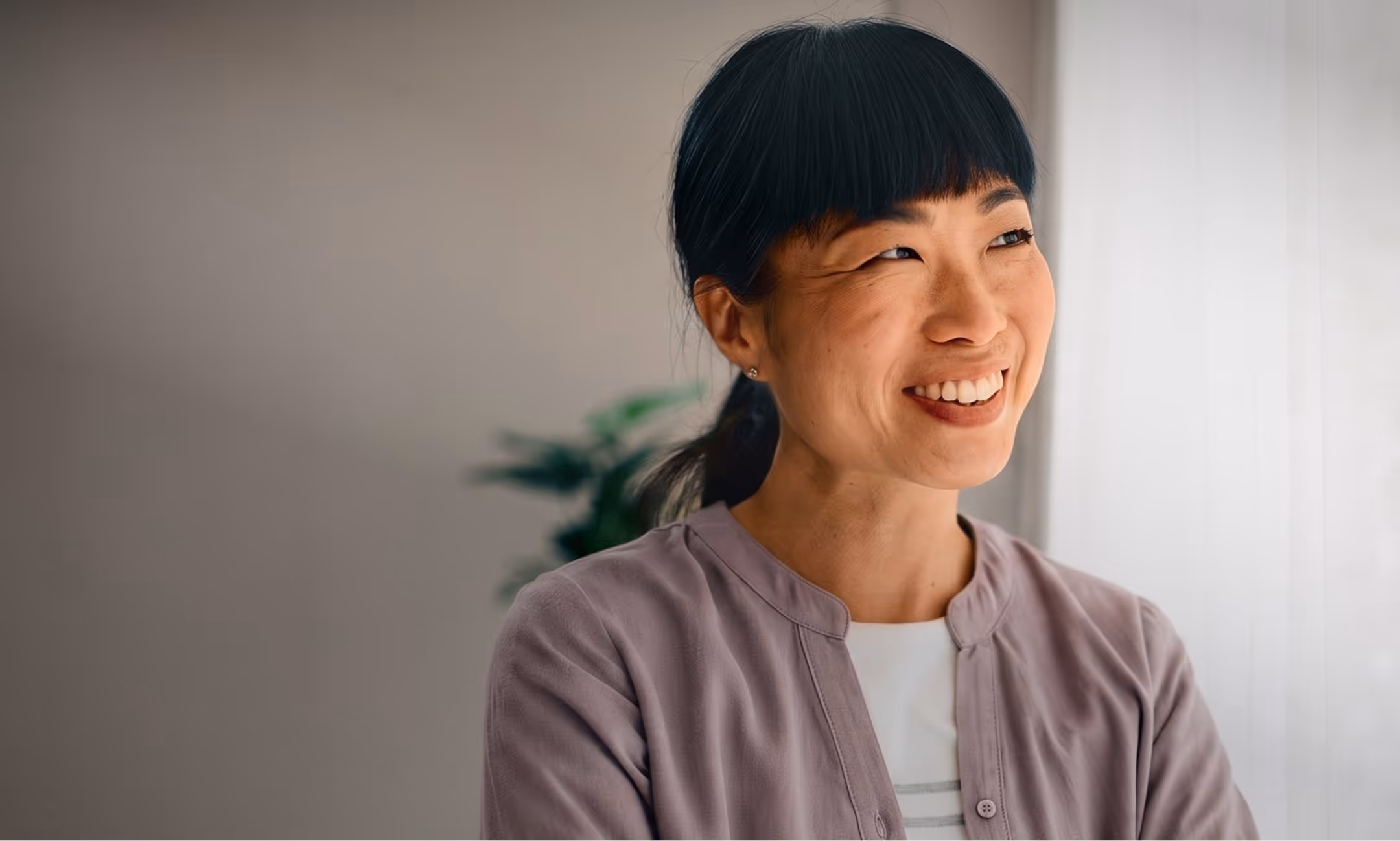 Middle aged women smiling