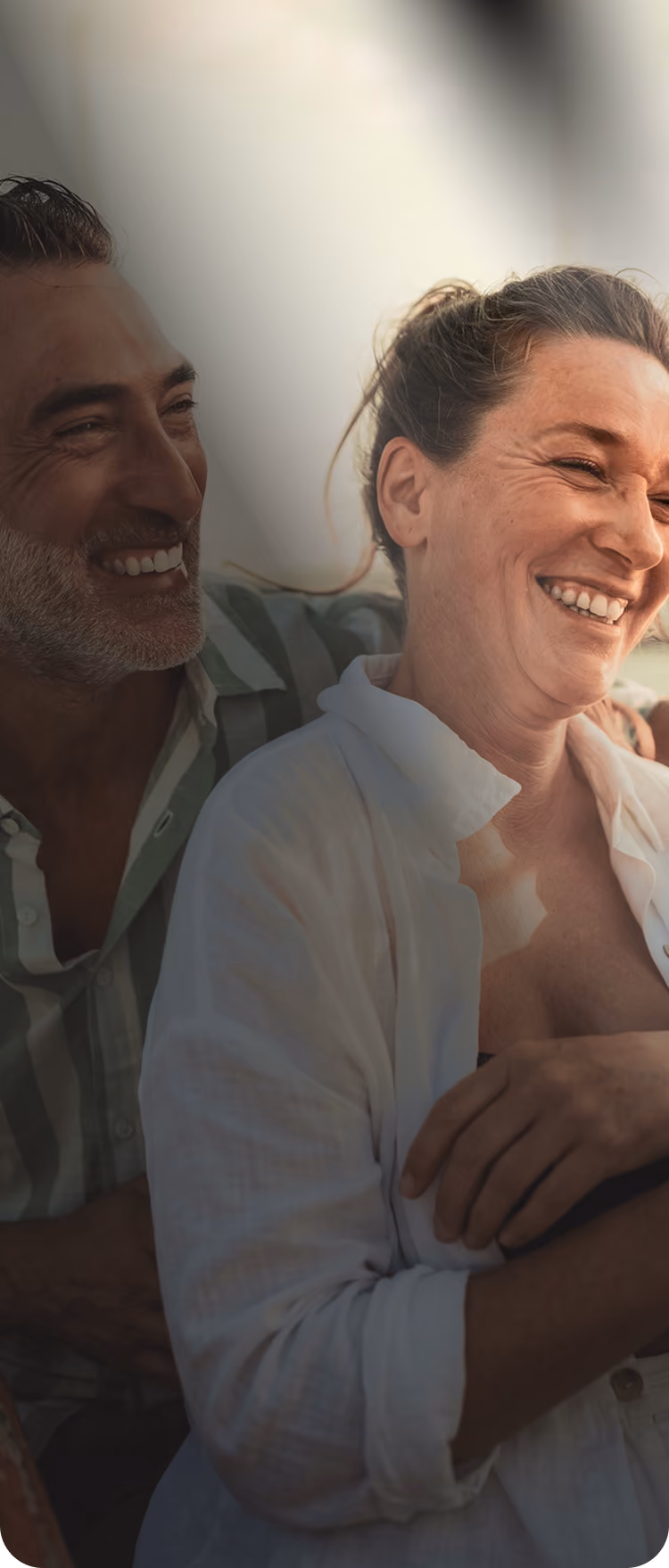 Middle aged women smiling