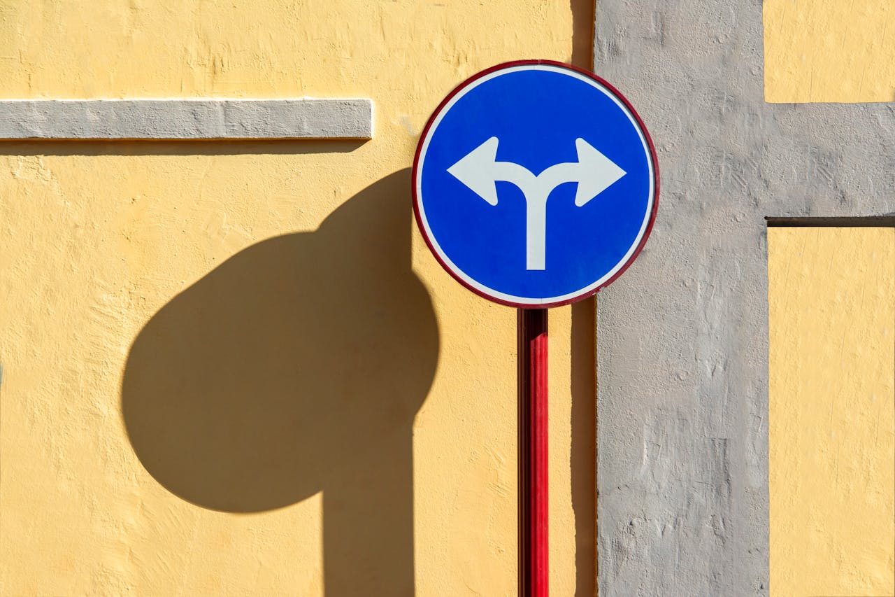 Deux chemins divergents dans une forêt symbolisant le choix entre refonte et nouveau site