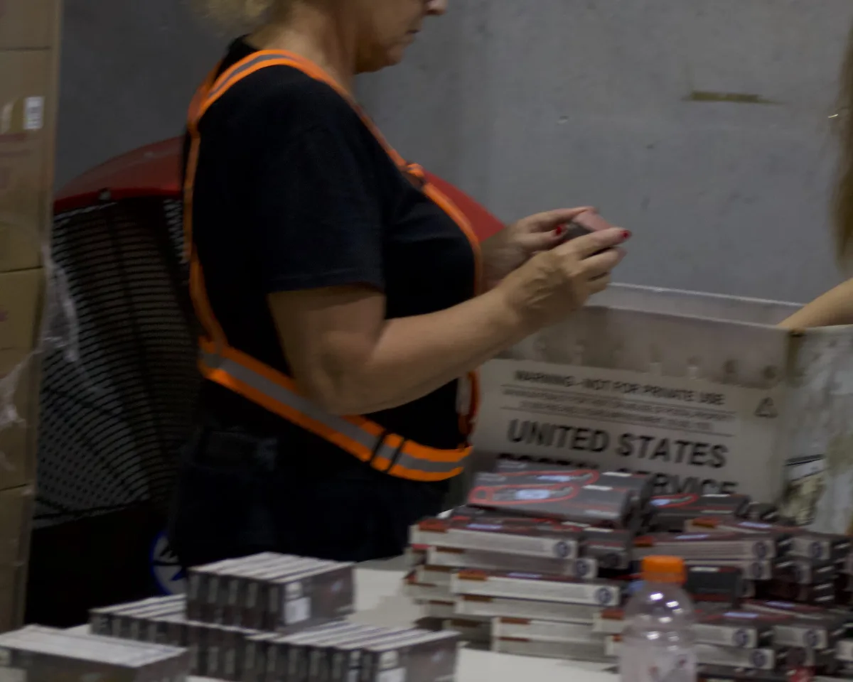 Labeled cartons ready for an Amazon FBA shipment