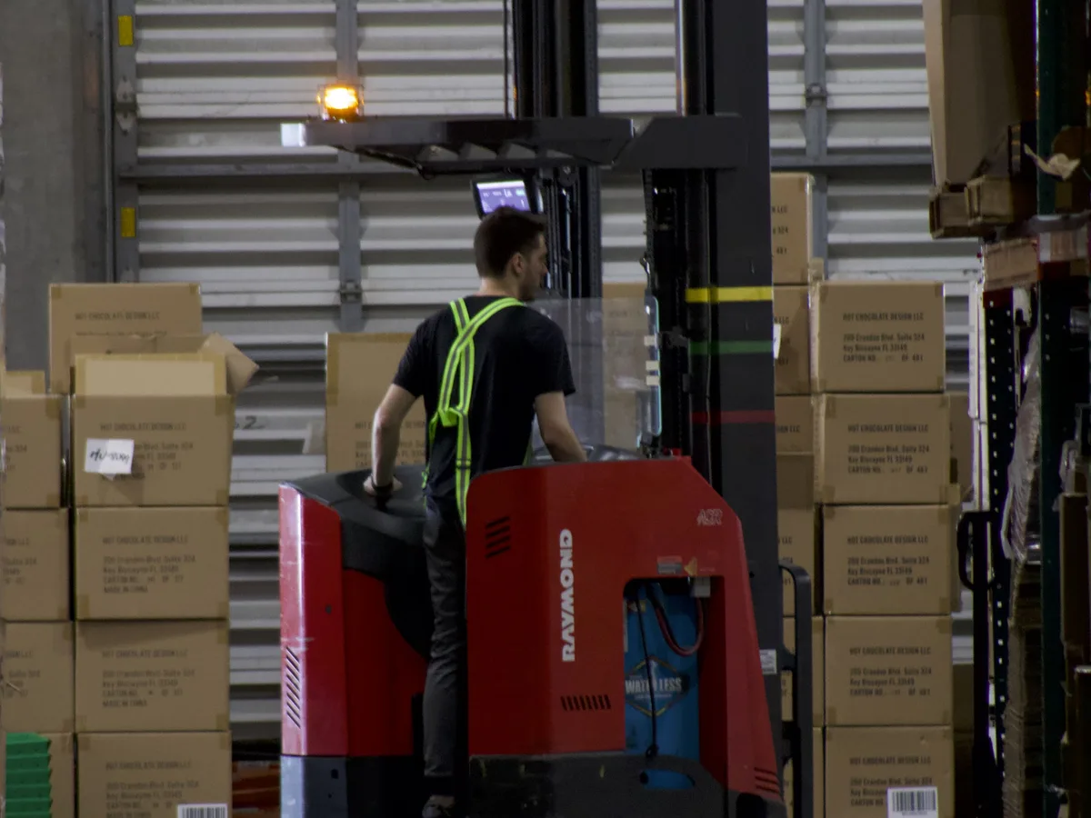 Inventory staged at the Doral eHub in Miami