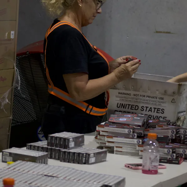 Cartons of supplements prepared for FBA and export