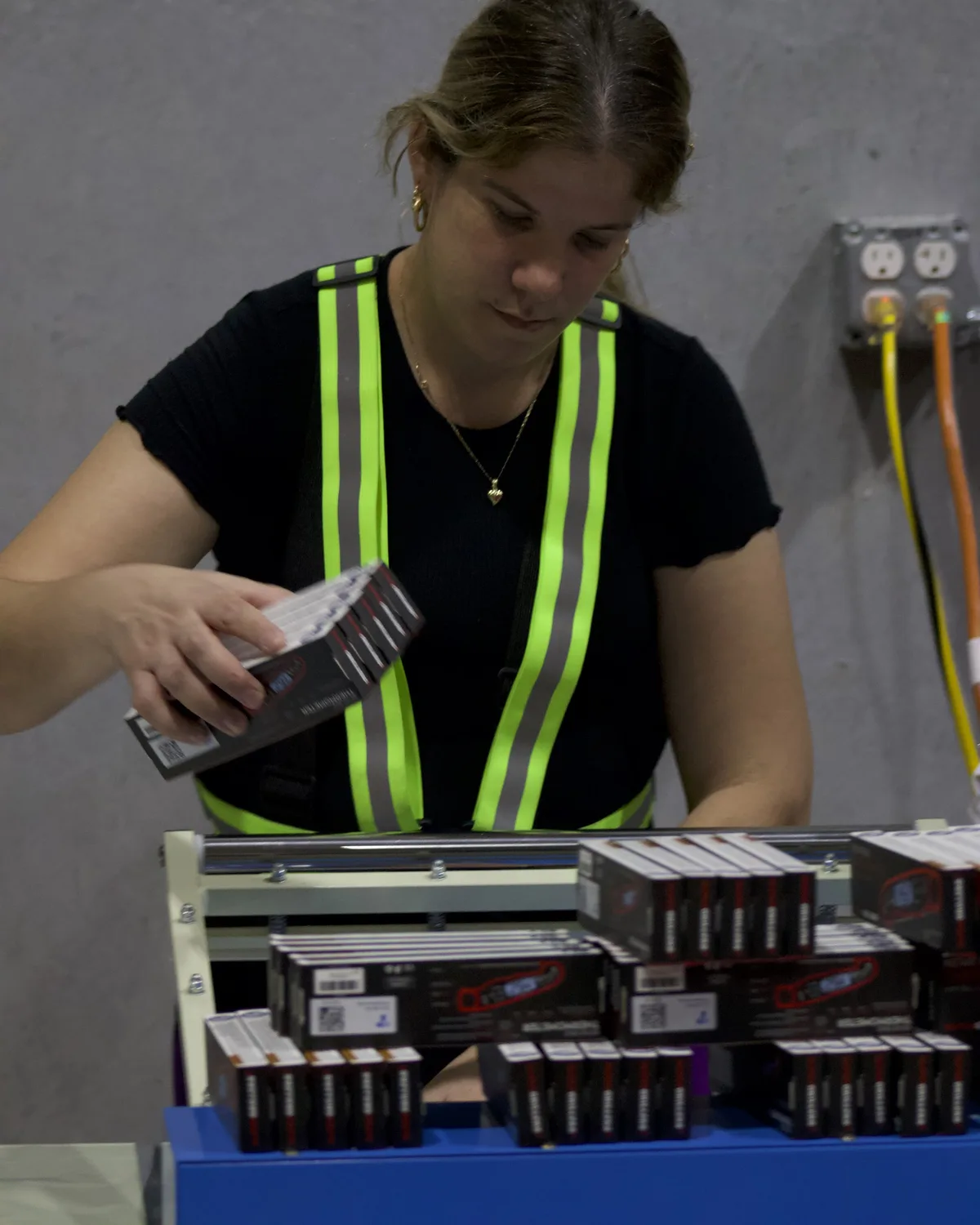 Team member packing a CPG order in Miami