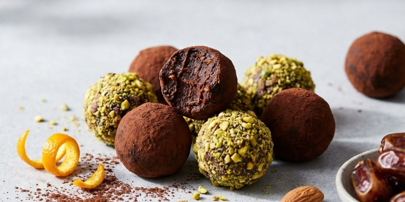 Cacao, Orange & Almond Christmas Truffles