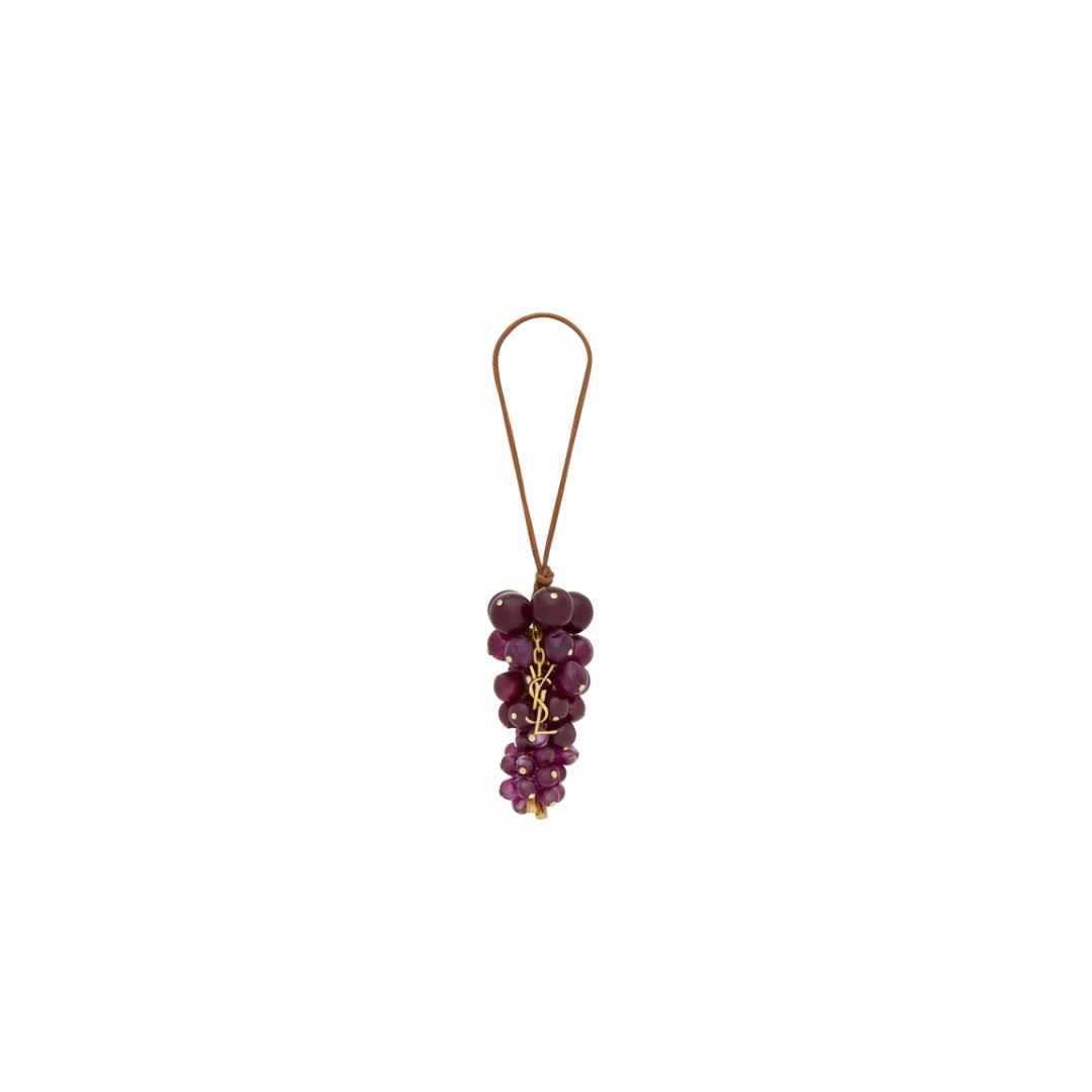 Yves Saint Laurent - Grape Bag Charm in Leather and Resin