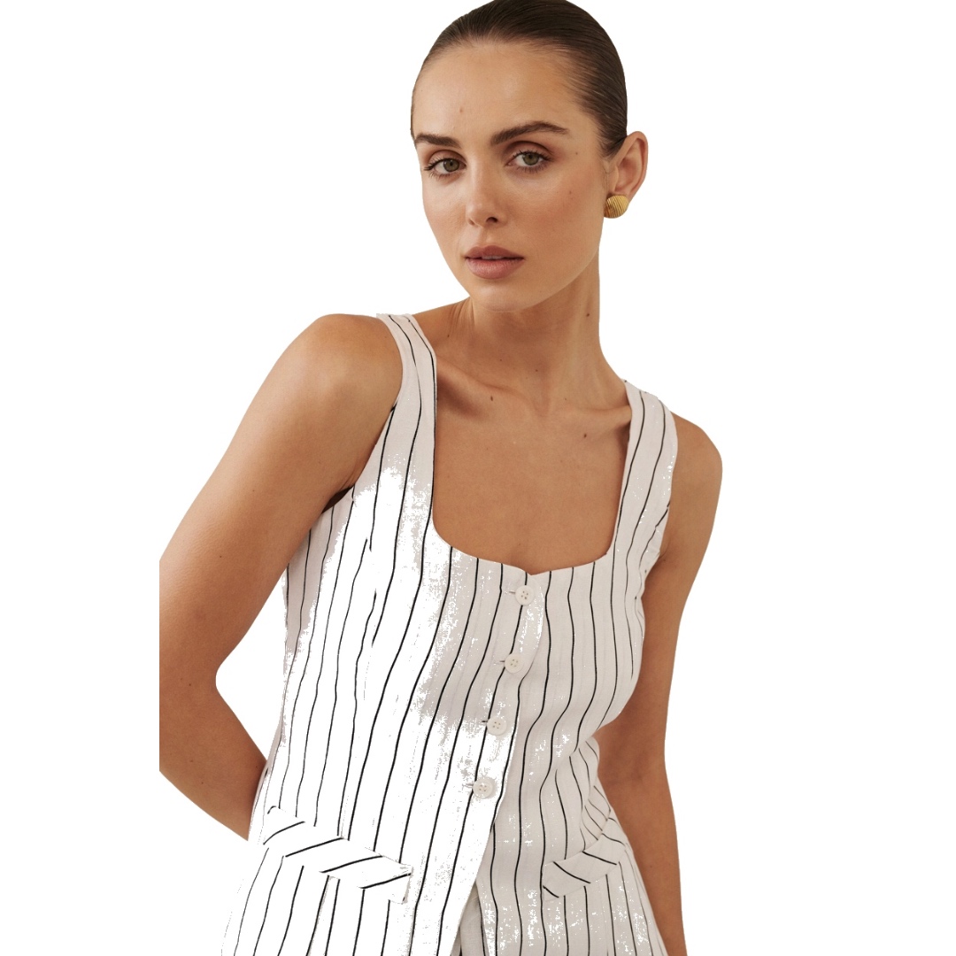 RESIDENCE - AYA WAISTCOAT - STRIPE