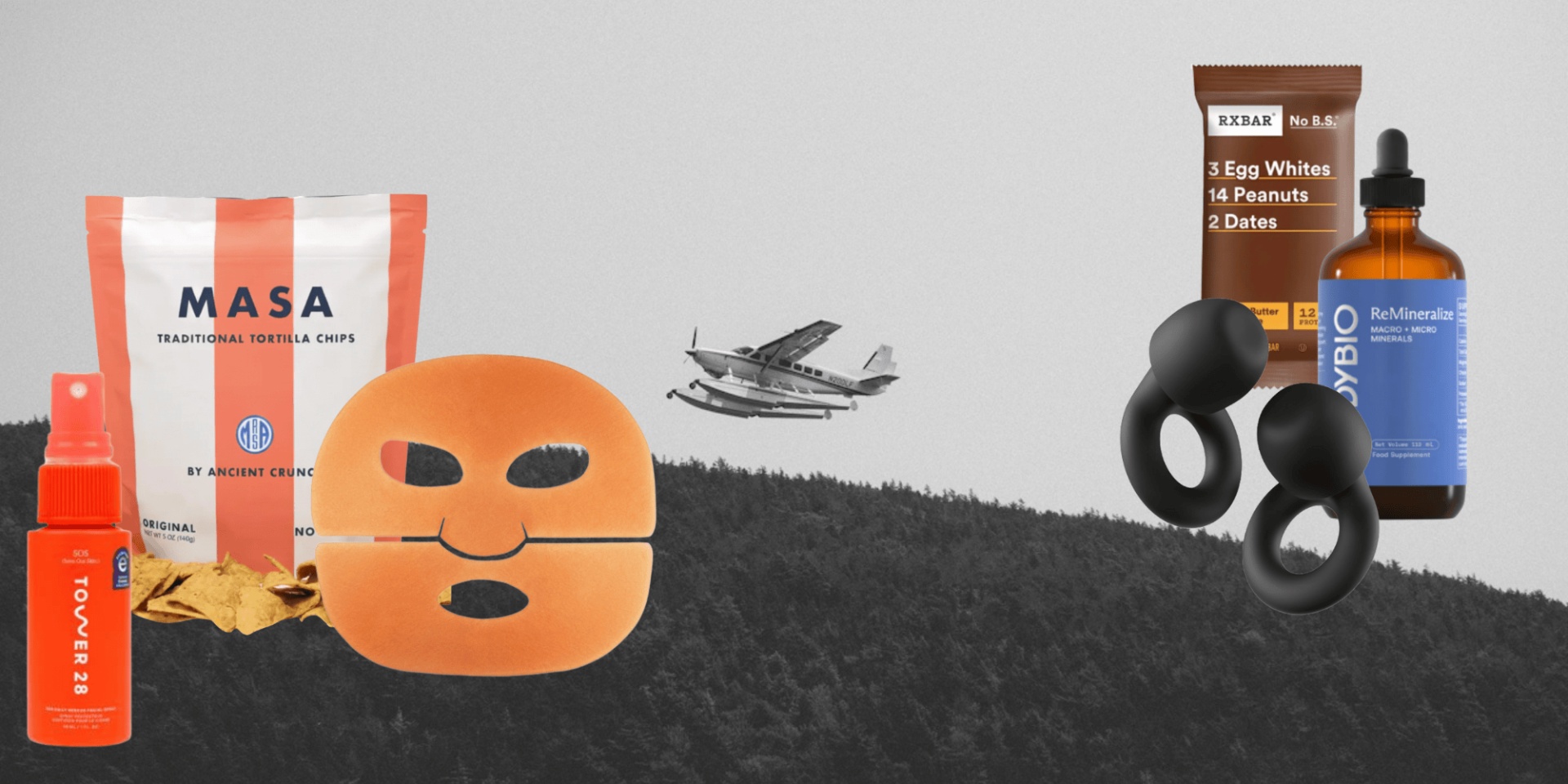 collage of flight essentials