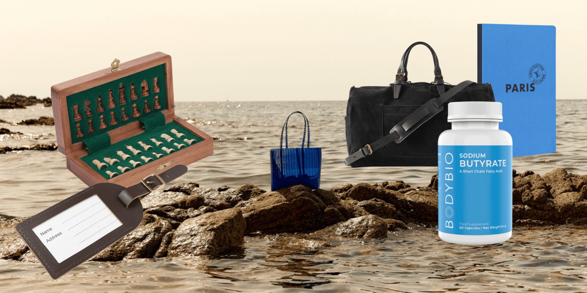 collage of travel must-haves