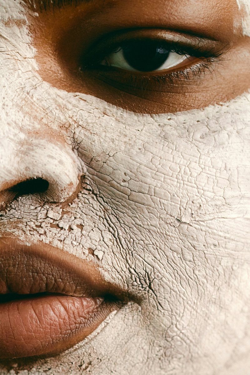 womans face with face mask on