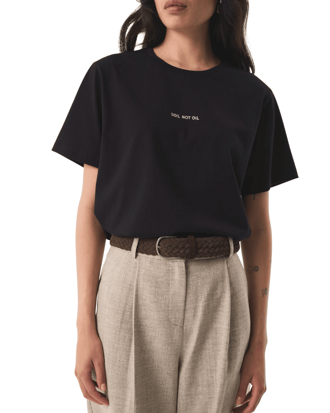 Akyn Adria 'Soil Not Oil' Black T-Shirt