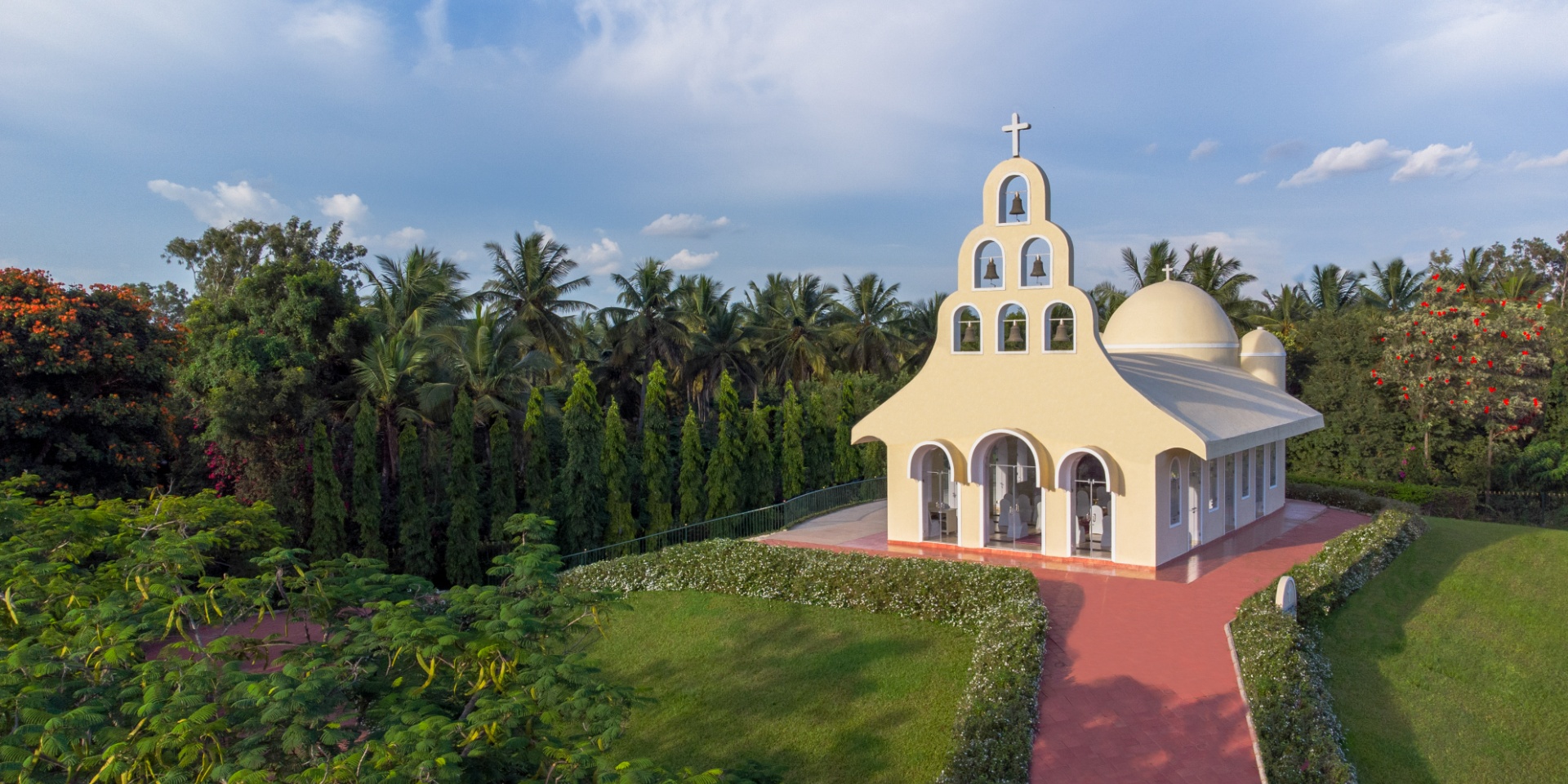 SOUKYA landscape with white church