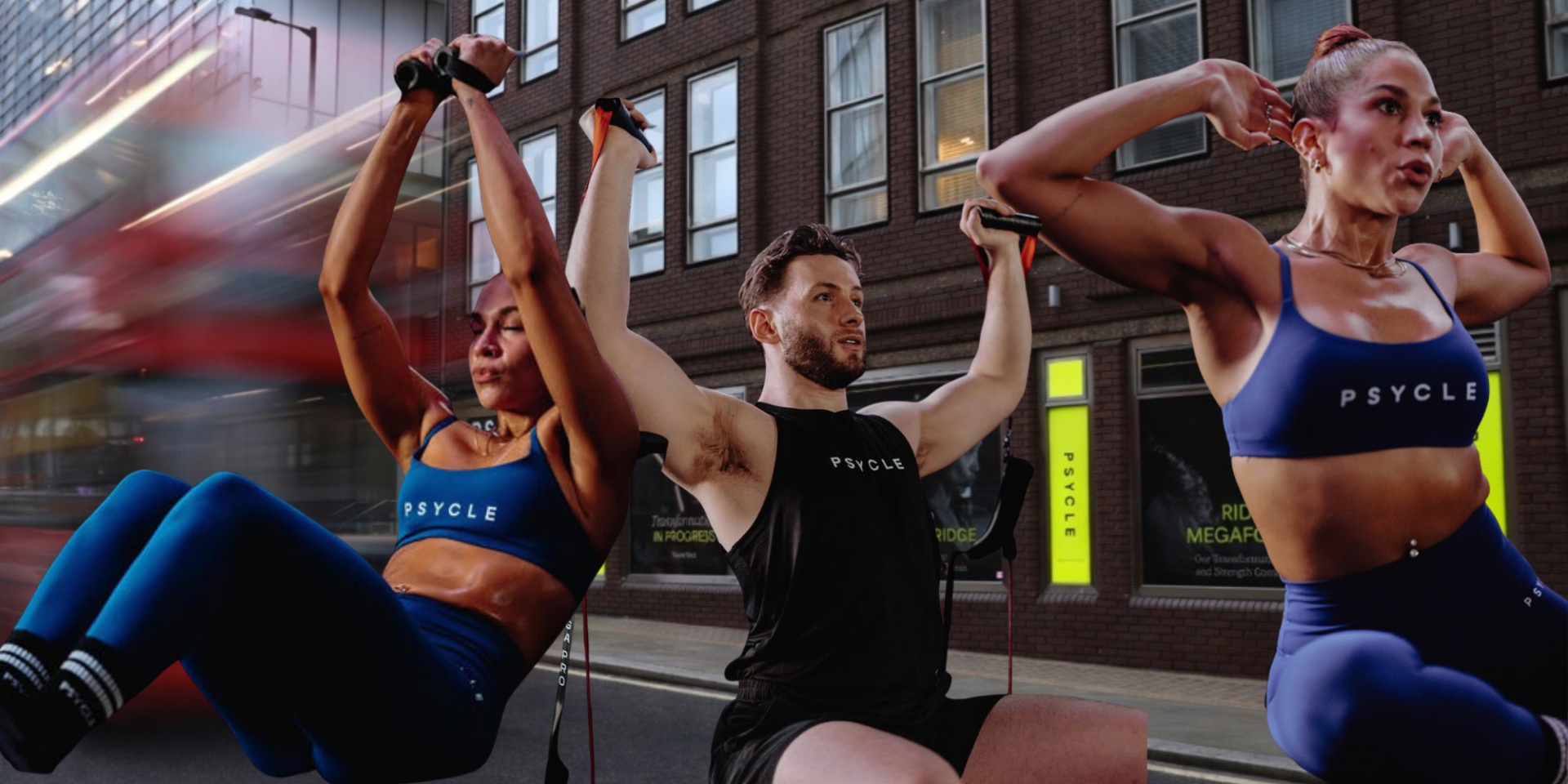 three people on lagree pilates machine