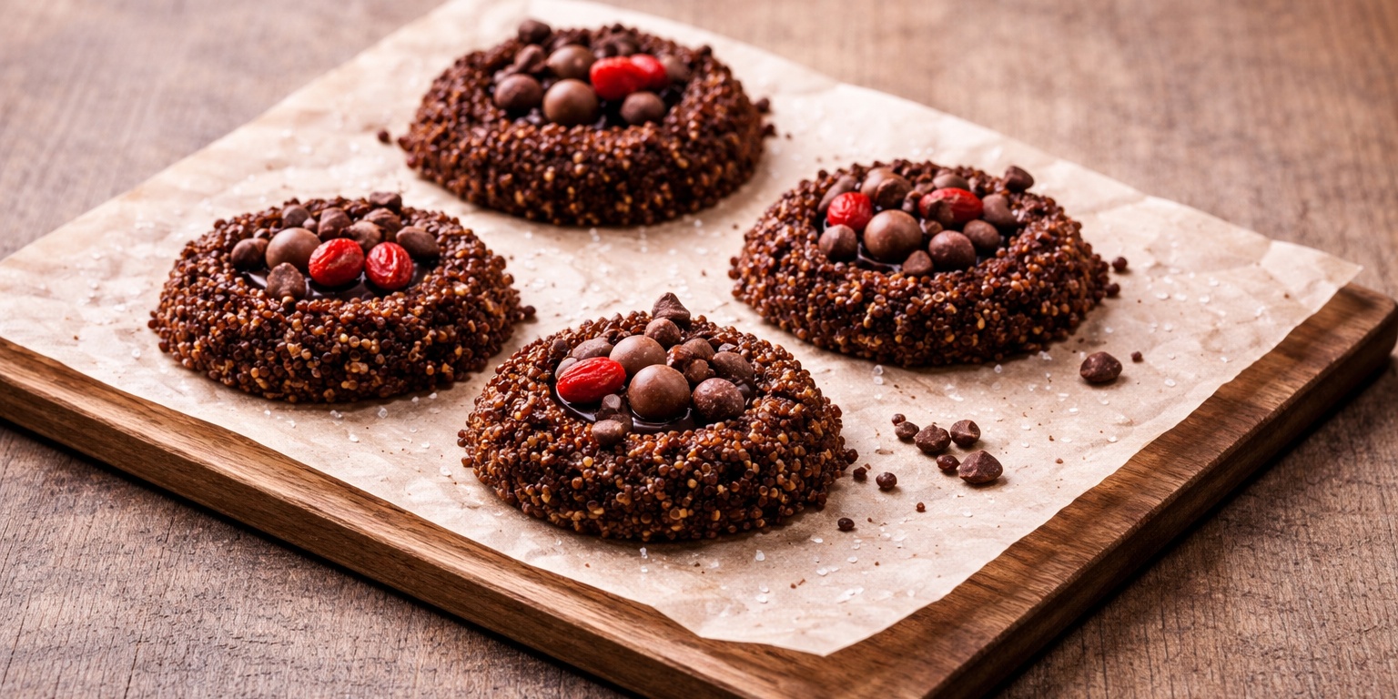 Dark Chocolate Tahini Easter Nests