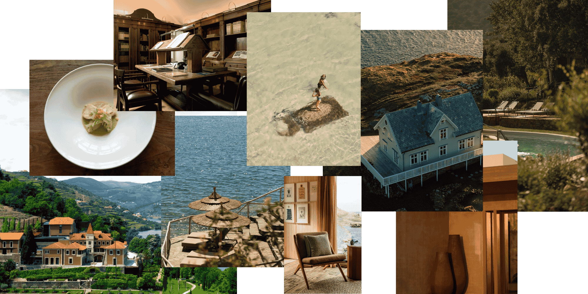 collage of Grounded Easter destination hotels