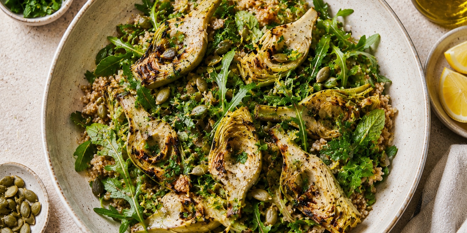 Charred Artichoke, Lemon & Herb Grain Bowl