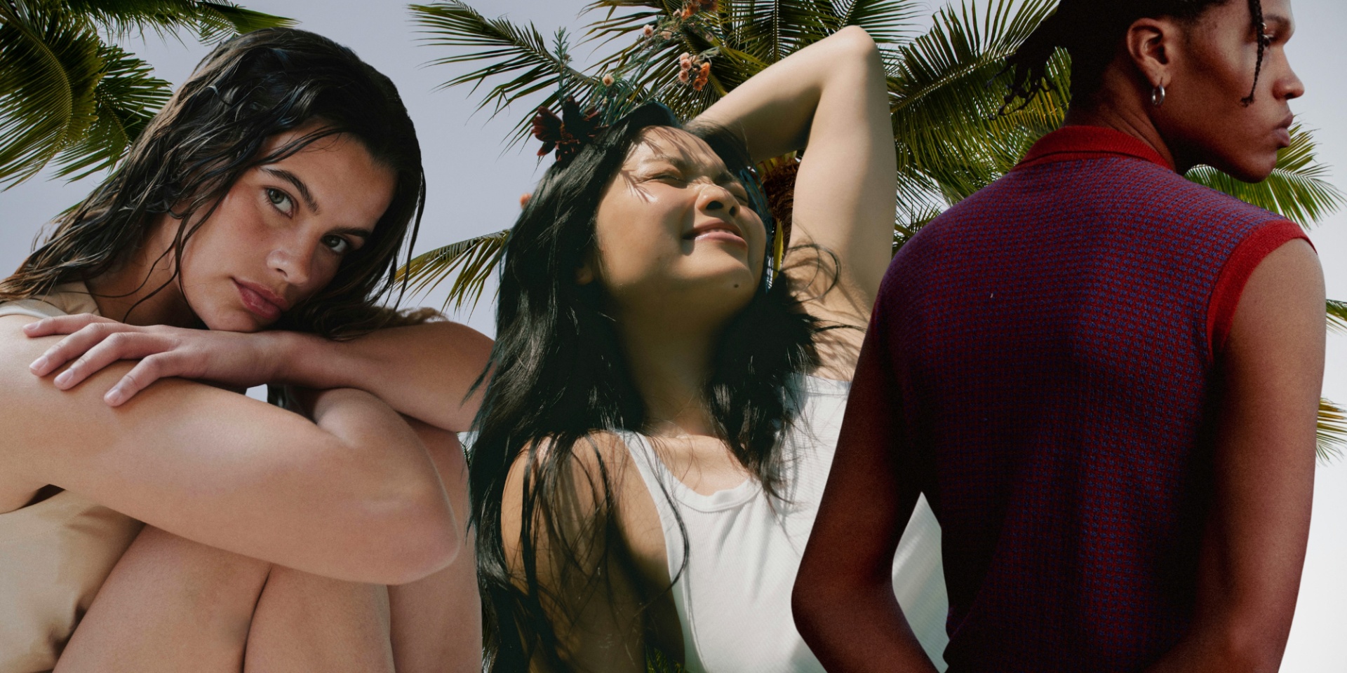 collage of three people with good skin