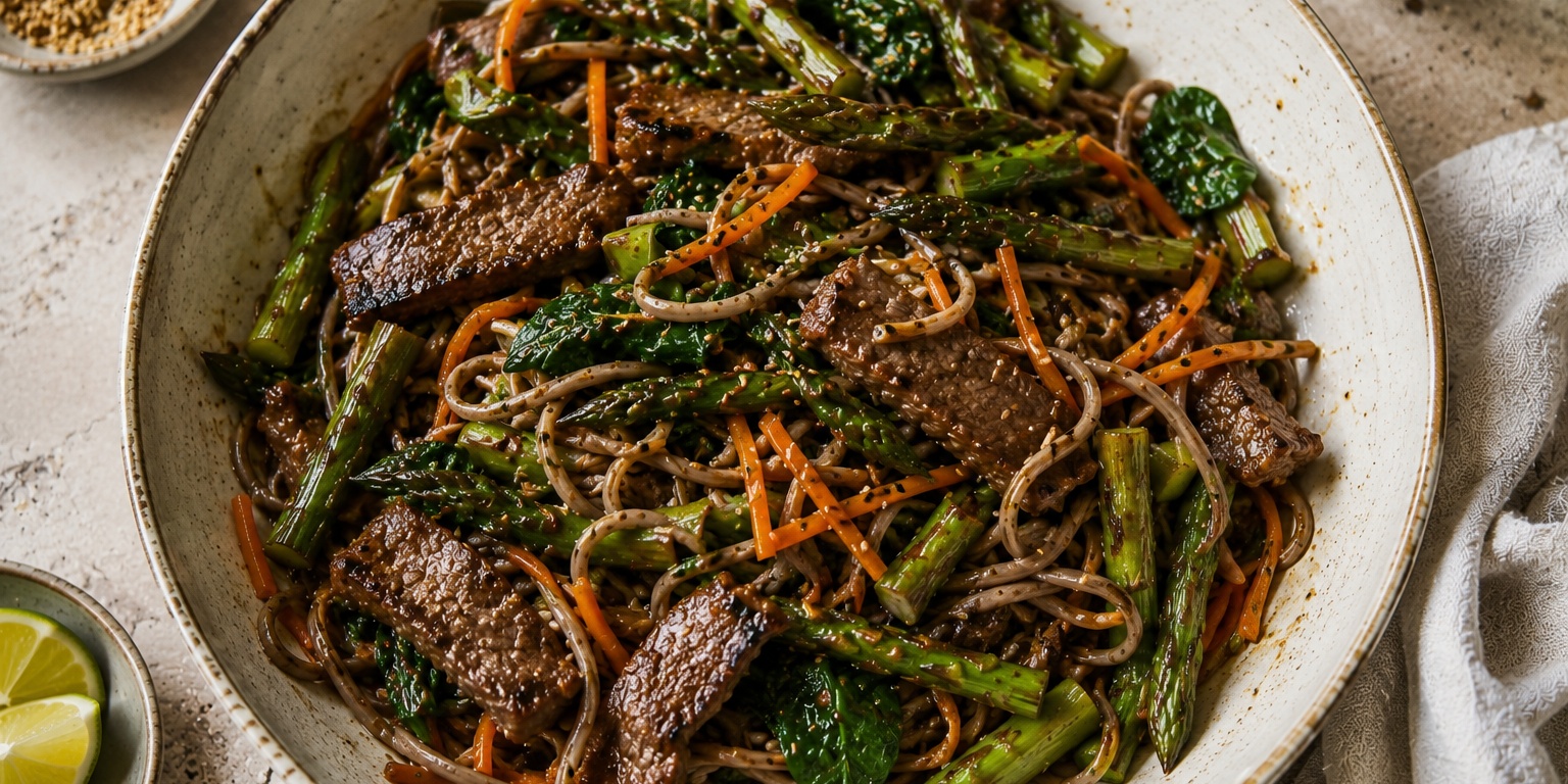 Grass-Fed Beef, Asparagus & Ginger Stir-Fry