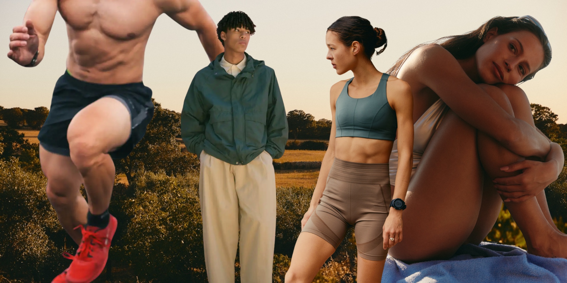 collage of muscly people