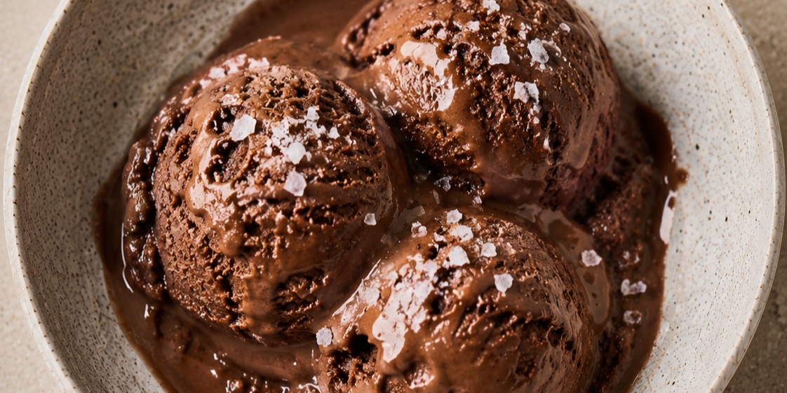 Dark Chocolate, Tahini & Sea Salt Ice Cream