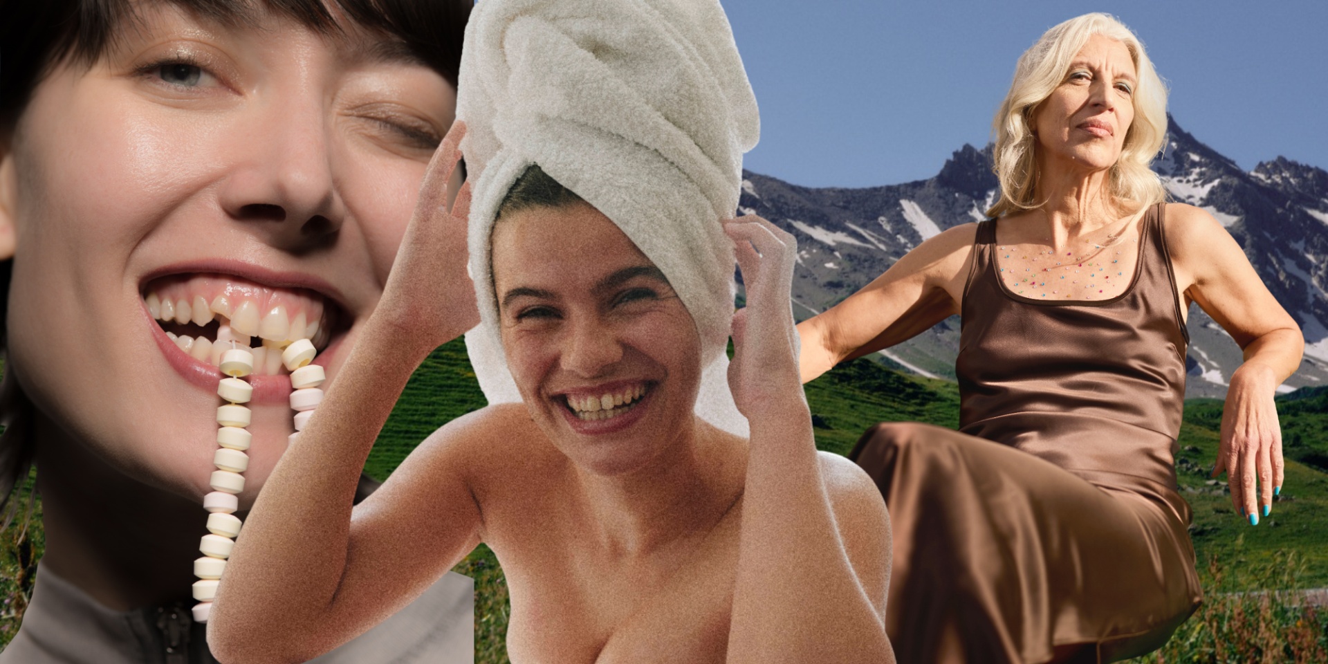 collage of women with teeth