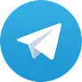 Paper airplane icon in white on a blue circular background representing the Telegram app logo.