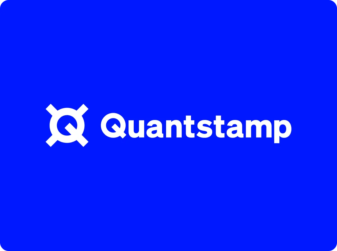 Quantstamp logo with a stylized Q icon on a blue background.