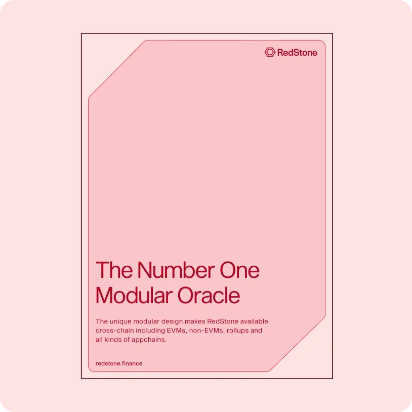 RedStone promotional graphic stating 'The Number One Modular Oracle' highlighting its unique modular design for cross-chain compatibility with EVMs, non-EVMs, rollups, and appchains.