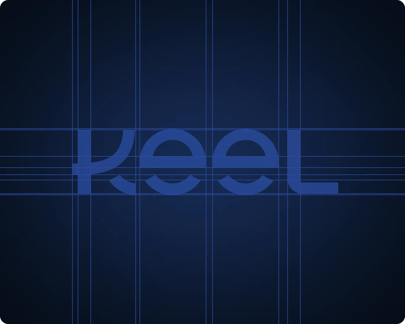 Blue word 'Keel' overlaid with a blue grid on a dark blue background.