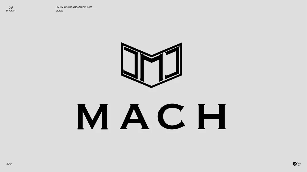 Black MACH logo with stylized M icon above the text on a light gray background.