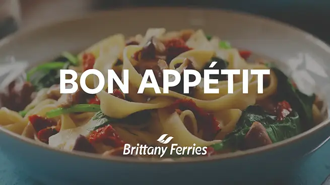 Menu redesign on Brittany Ferries