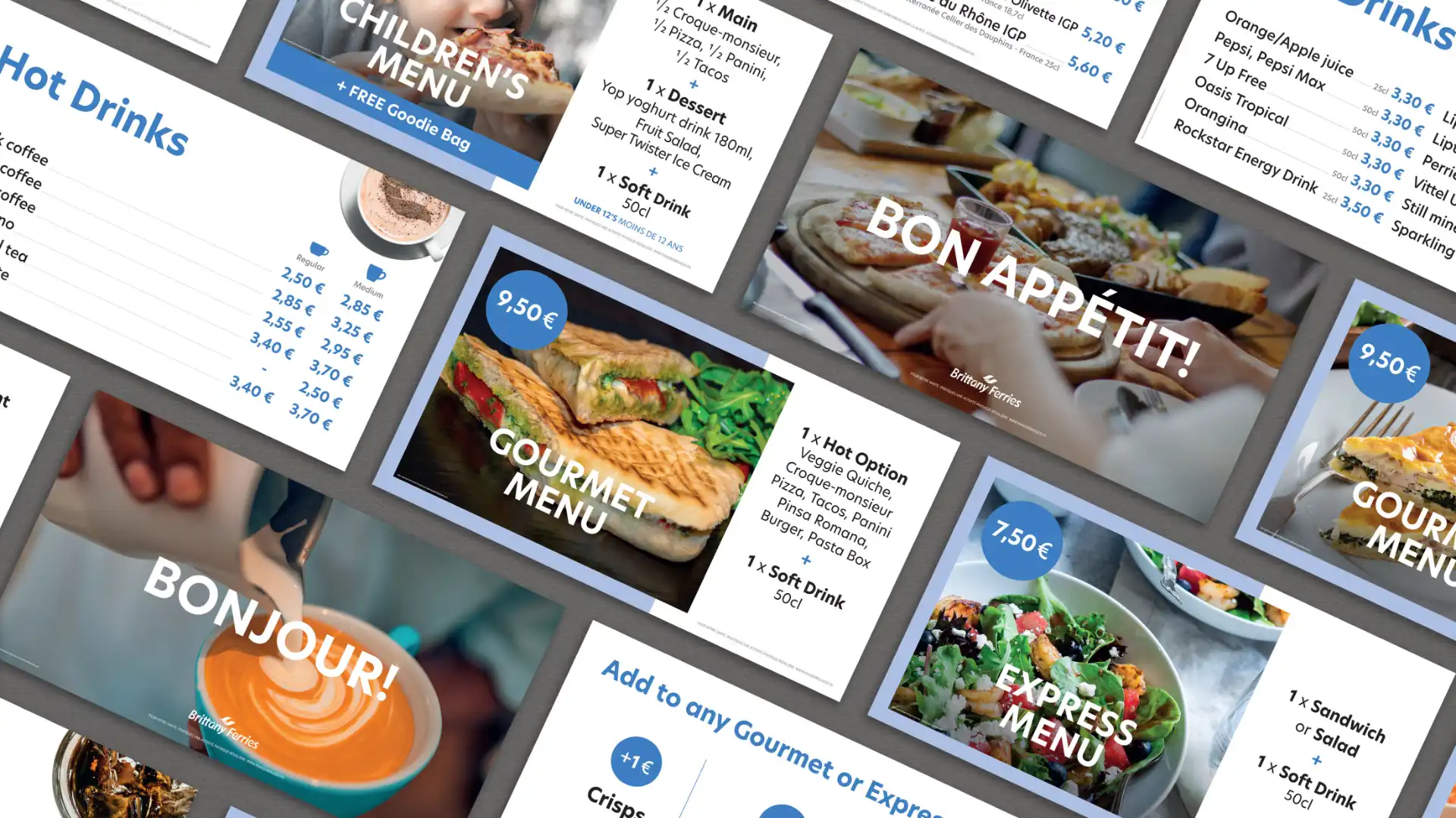 Brittany Ferries menu redesign