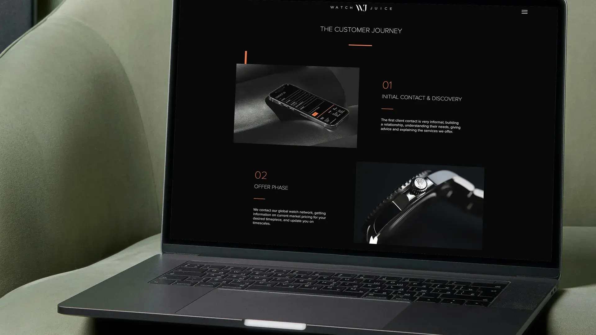 Website design The Watch Juice