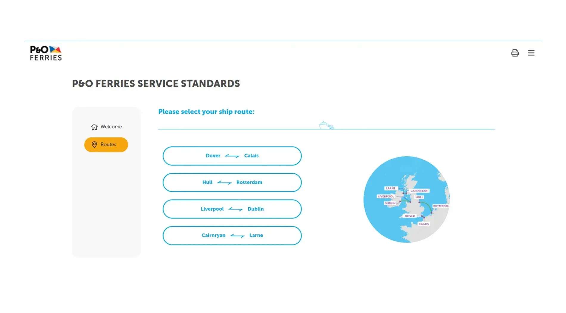 P&O Digital portal design and build