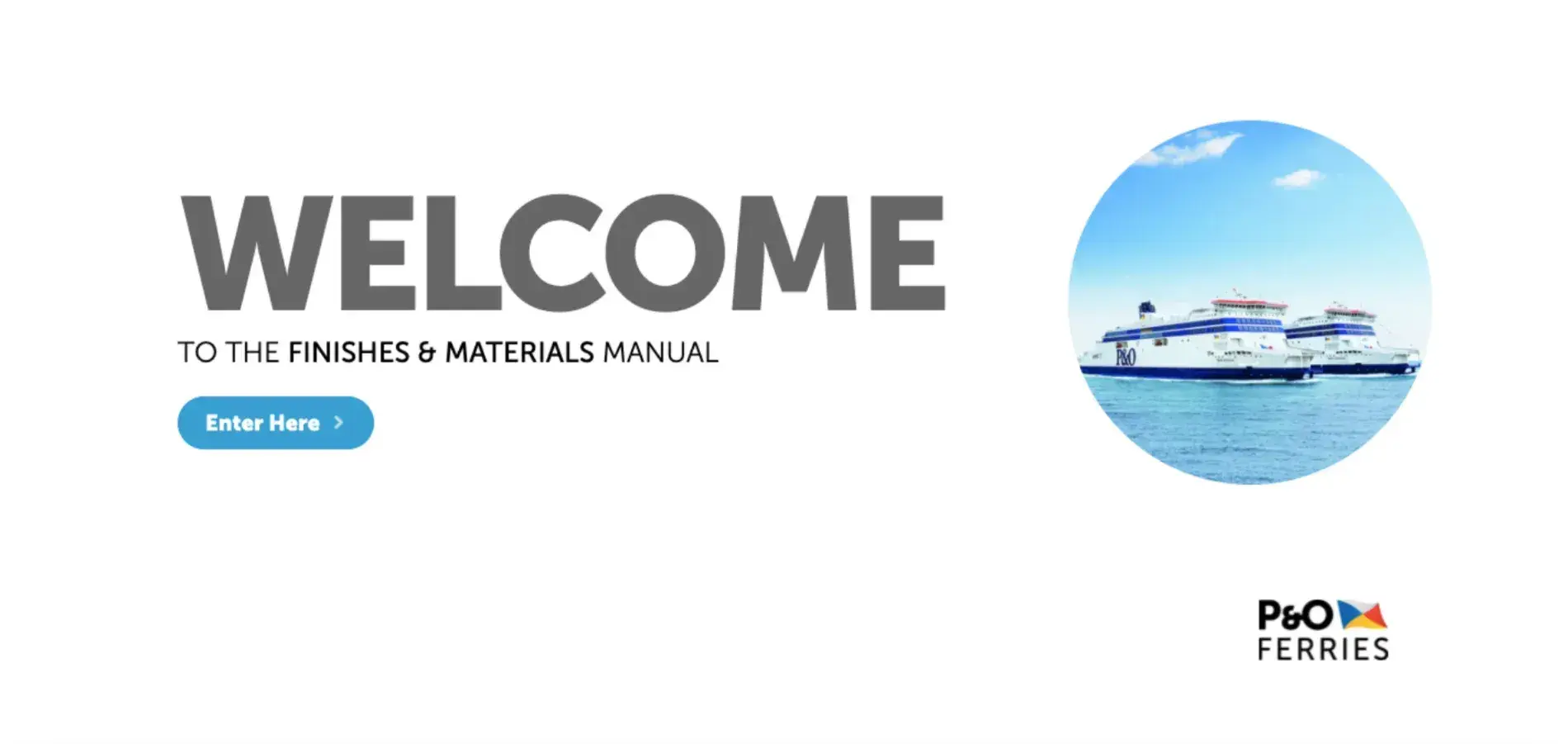 P&O Ferries finishes and materials portal