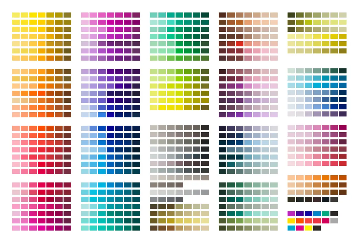 Colour pallette grid
