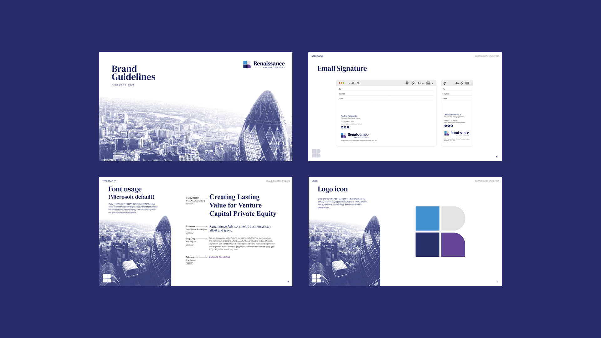 Renaissance Advisory brand guidelines