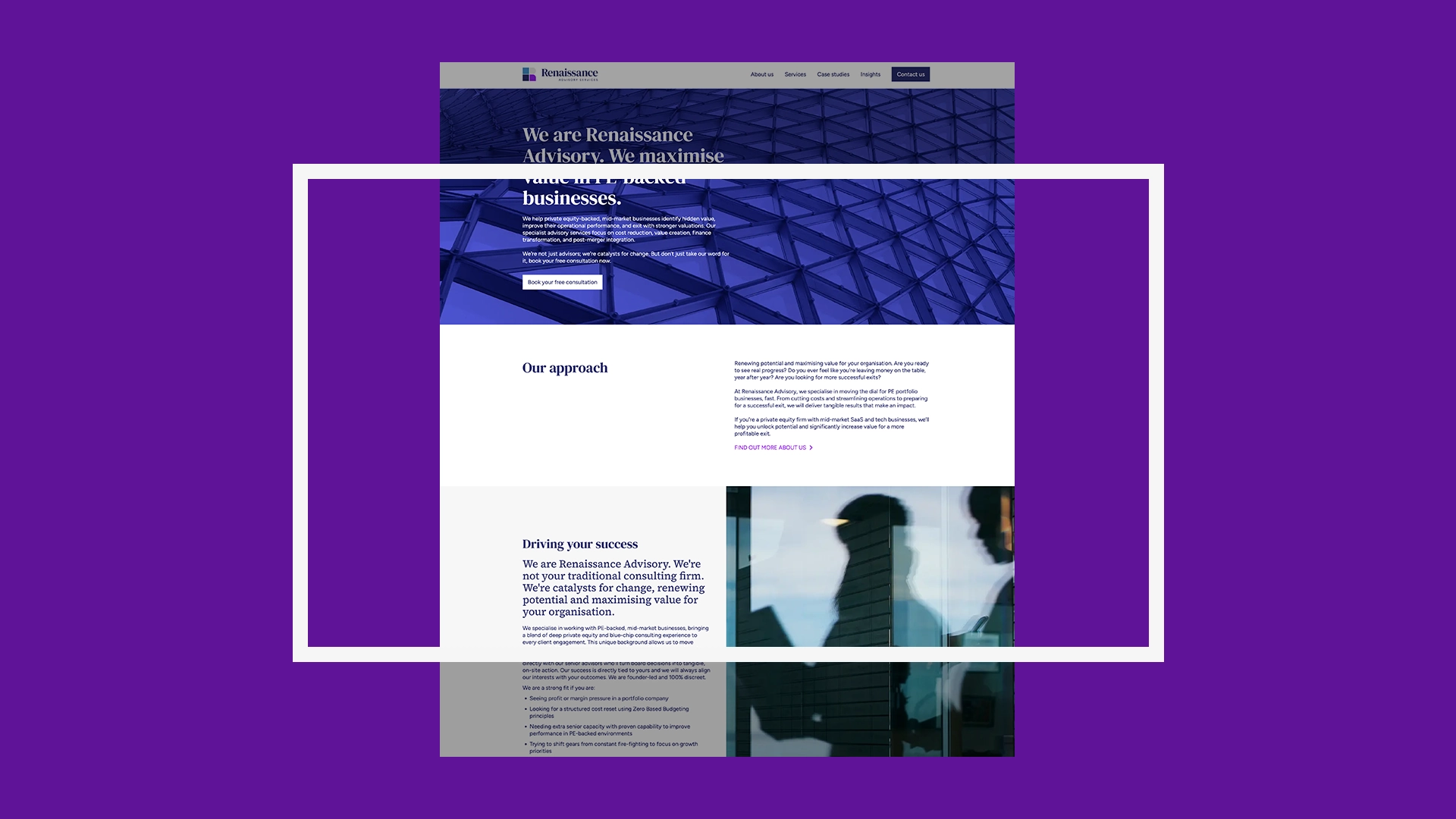 Renaissance Advisory website design