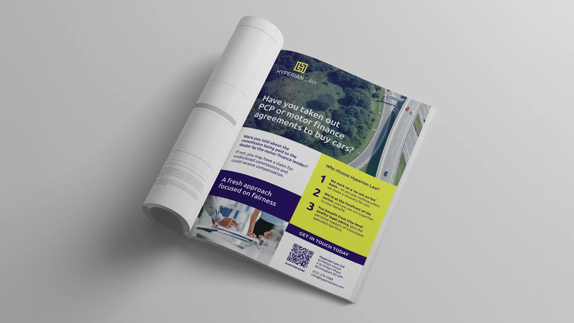 Hyperian Law brochure design