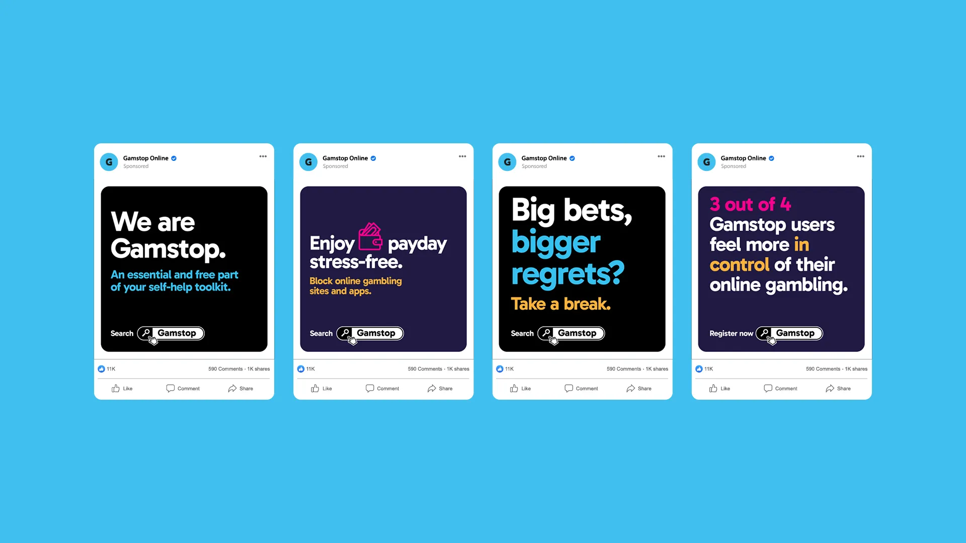 GAMSTOP social media design