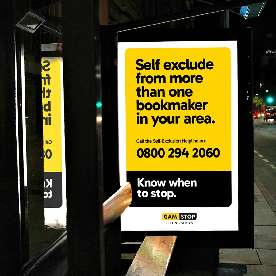 GAMSTOP poster design