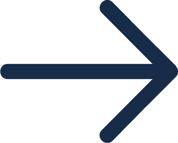 A thick, dark blue arrow points to the right against a solid black background. All ends of the arrow's lines are rounded.